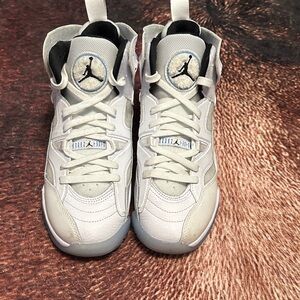 Jordan Kids White and Gray Sneakers